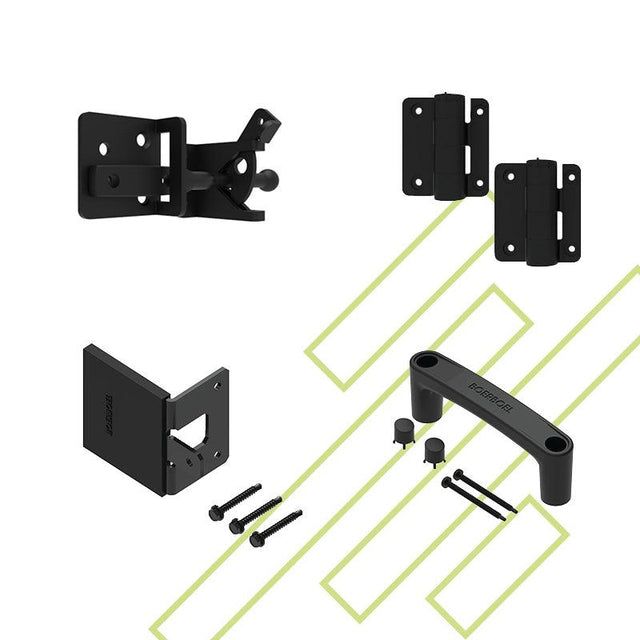 Quincaillerie pour porte de cloture acier - PurPatio.ca