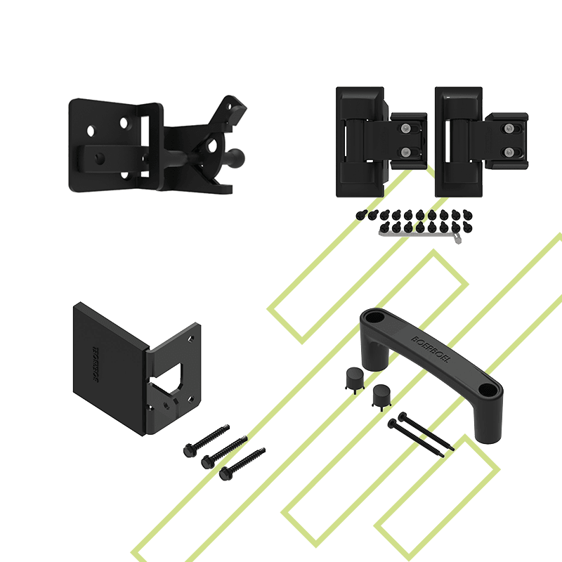 Quincaillerie pour porte de cloture sans cle - PurPatio.ca